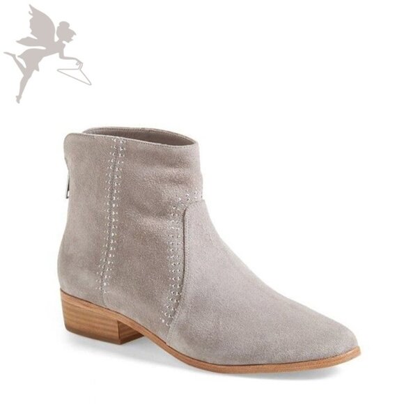 JOIE Lucy Suede Studded Zip Bootie - Picture 1 of 9